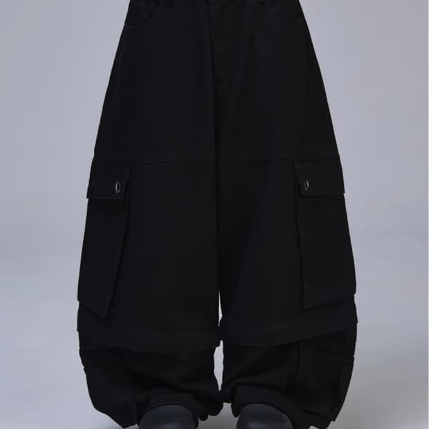 투웨이 멀티 카고 팬츠 [블랙]