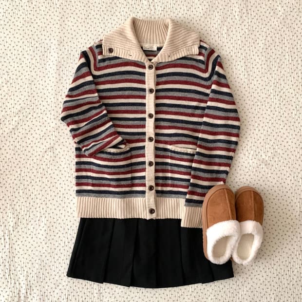 프레피 단가라 가디건