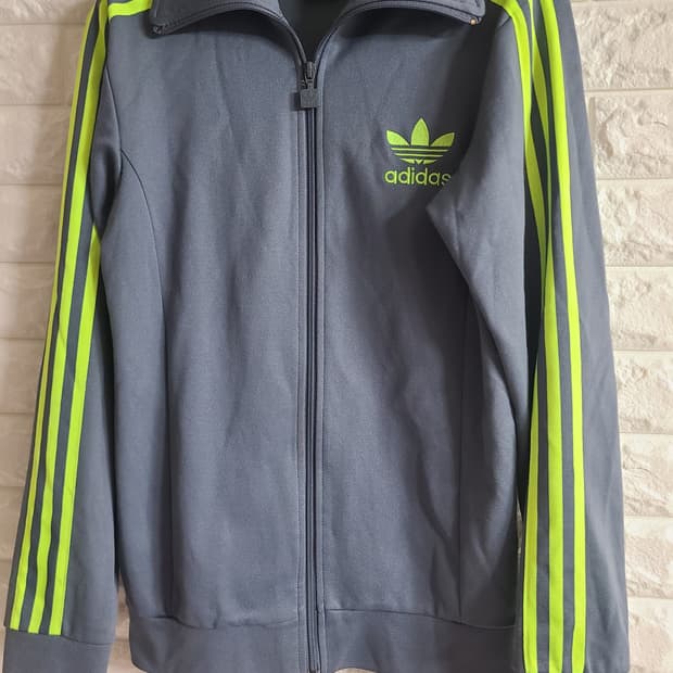 아디다스 삼선 트랙탑 유로파 그레이/형광