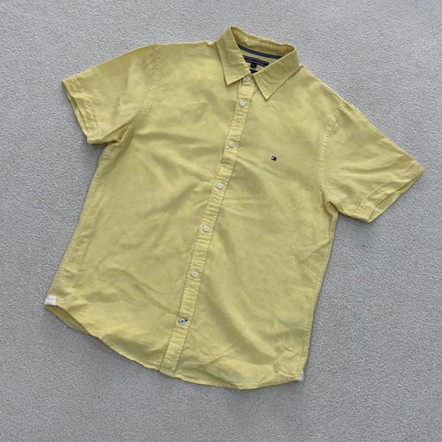 M 타미힐피거 린넨 반팔 셔츠 0415E