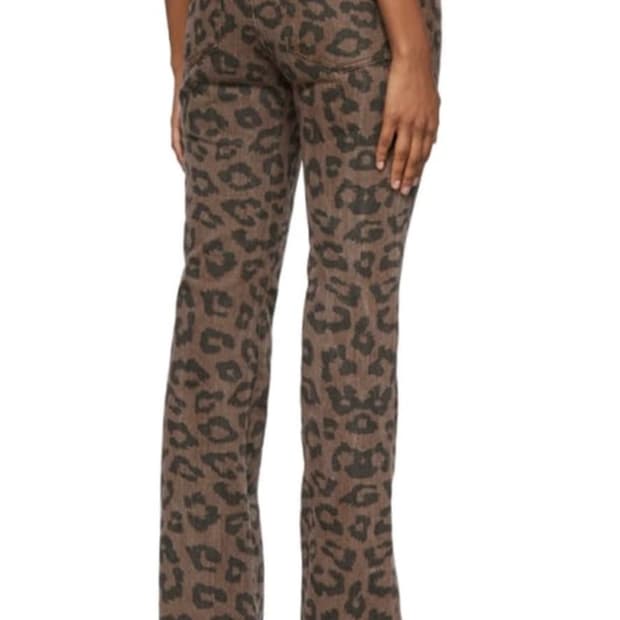 TheOpen Product 레오파드 부츠컷 데님 S