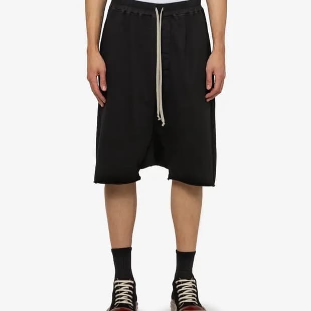 릭오웬스 15FW 다크쉐도우 드로우스트링 Pods 스웻쇼츠 반바지