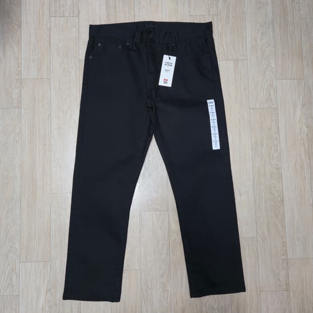 34)새상품 유니클로 블랙진 슬림핏 스트레치 셀비지