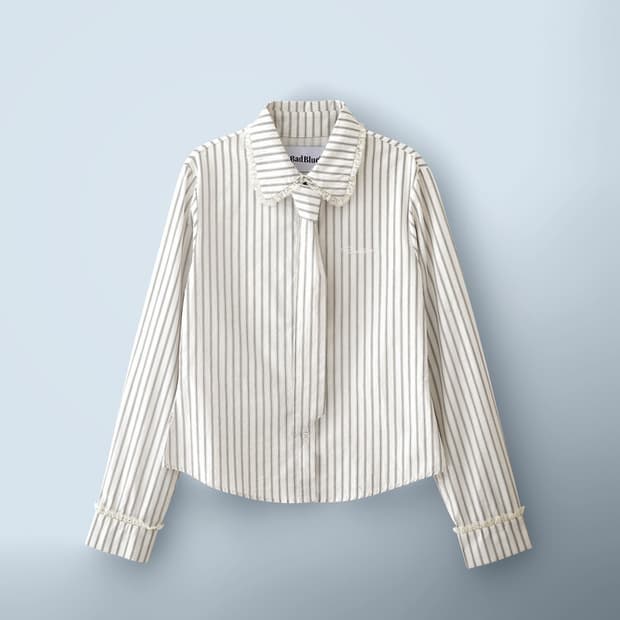 새상품) 배드블루 스트라이프 셔츠 Stripe Lace Tie Shirt