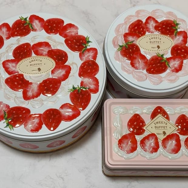 메리 초콜릿 딸기 틴케이스