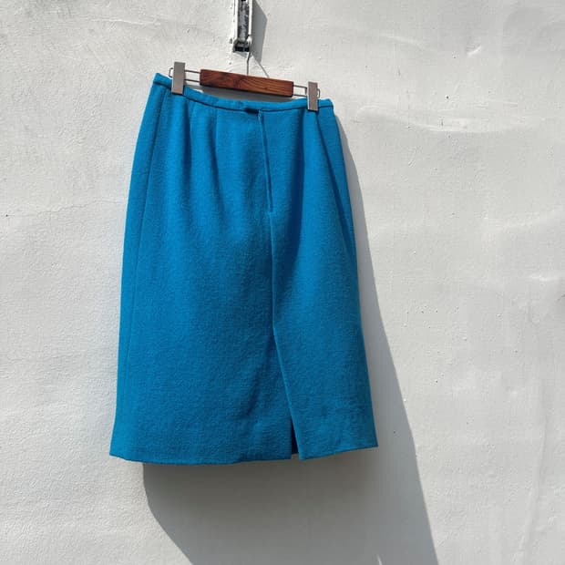 Vintage 부클 블루컬러 스커트 