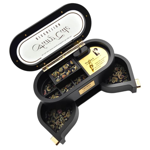 90s 트윙클 페이즐리 오르골 주얼리 보석함