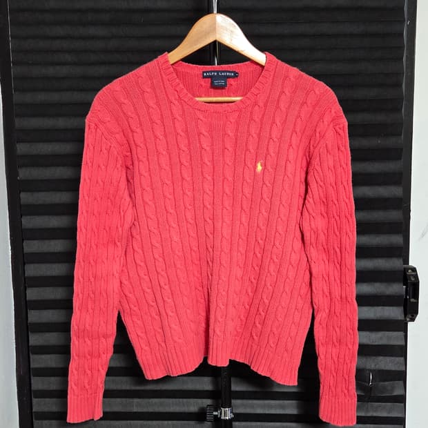[폴로 랄프로렌] 코튼 케이블 크루넥 니트 스웨터 | 00067