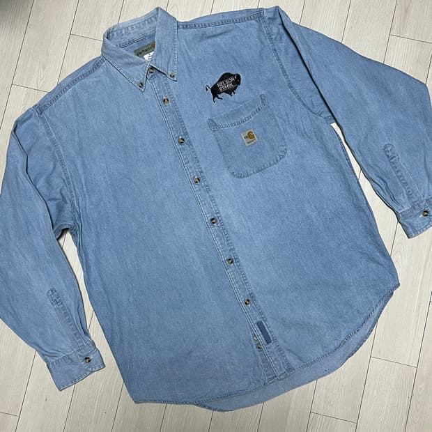 칼하트 FR 데님 셔츠 Nelson Stark 콜라보 L사이즈