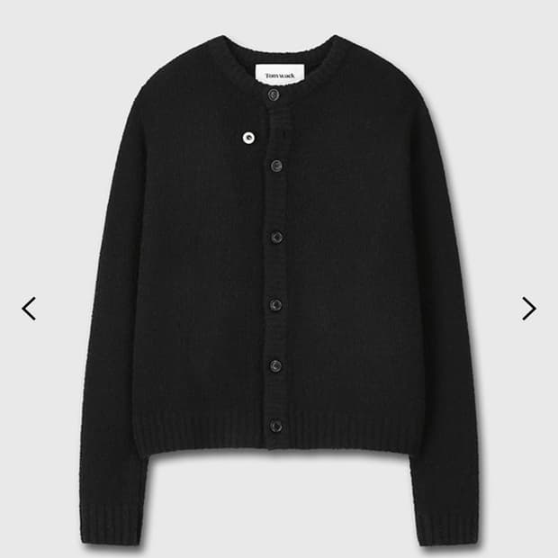 토니웩 알파카 가디건 블랙 L