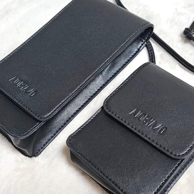 아조바이아조 Double Mini Bag [Black]