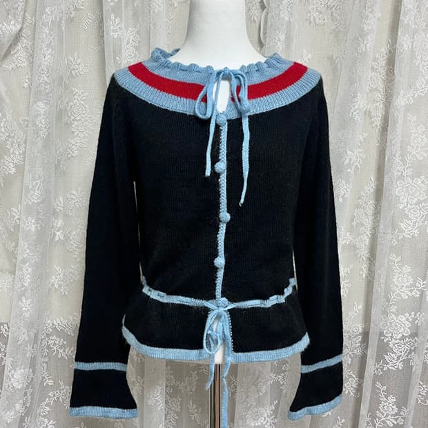 M) 안나수이 빈티지 모헤어 니트 블랙