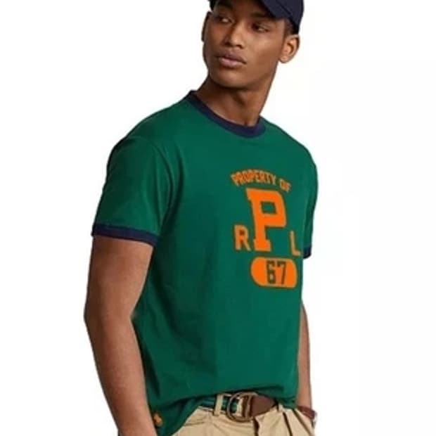 폴로 랄프로렌 그린 라운드티 S