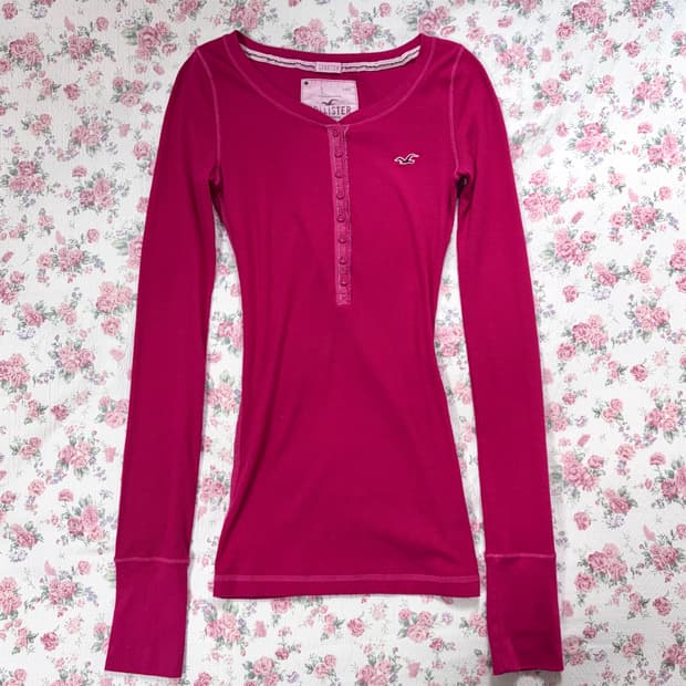 홀리스터 헨리탑 긴팔 롱슬리브 딱붙티 hollister henley