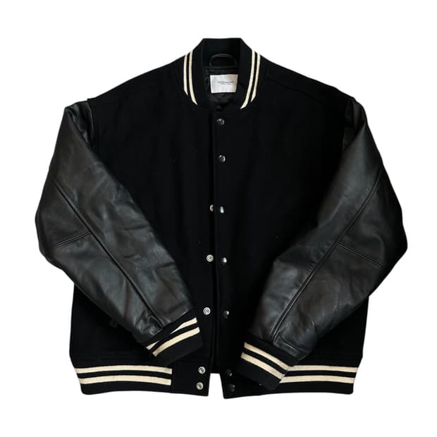 아웃스탠딩 (Outstanding)카우레더 바시티 자켓 3