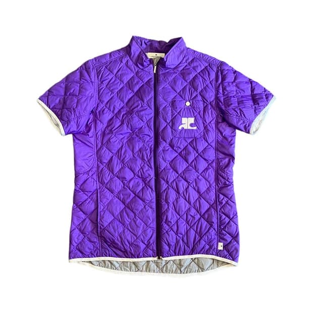 Courreges half sleeved quilted down jack