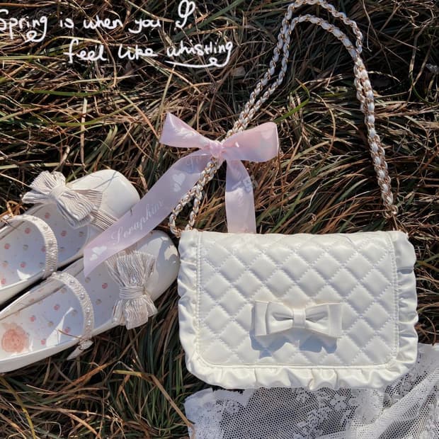 양산형 프린세스 프릴리본 크로스숄더백