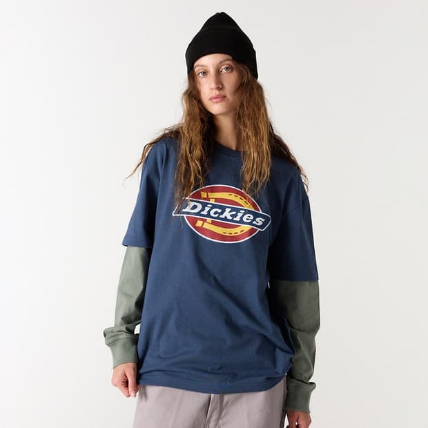 트리 로고 레이어드 롱슬리브 Navy XL