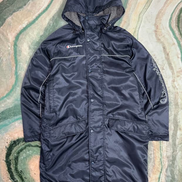 챔피온 자수 벤치 파카