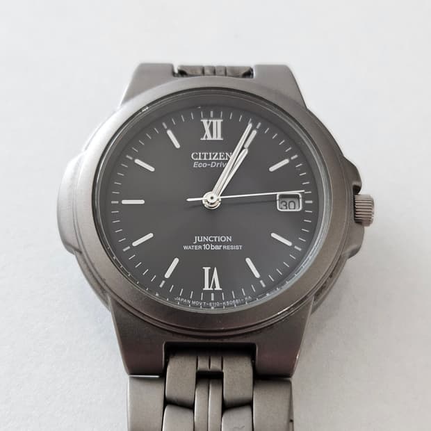 빈티지 시티즌 에코드라이브 Junction 티타늄 시계