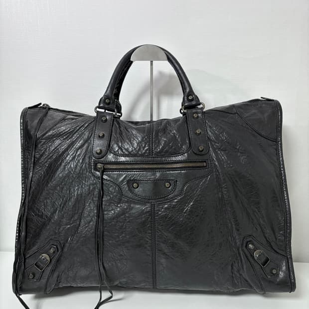 발렌시아가 위켄더 모터백 블랙