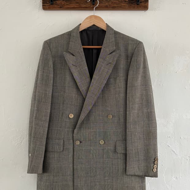 Burberry 버버리 체크패턴 더블 블레이저