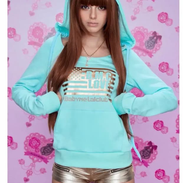 베메클 베이비메탈클럽 민트 후디