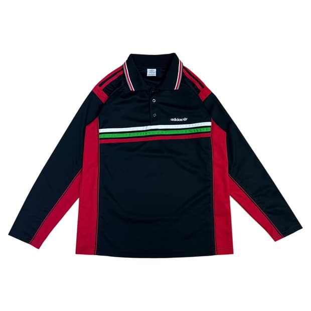 아디다스 배색 긴팔 카라티 XL