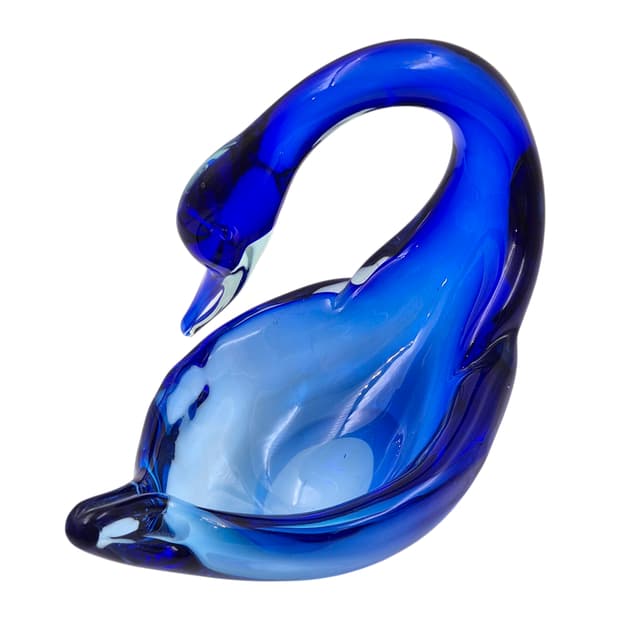 70s 이탈리아 무라노 핸드블로운 백조 트레이