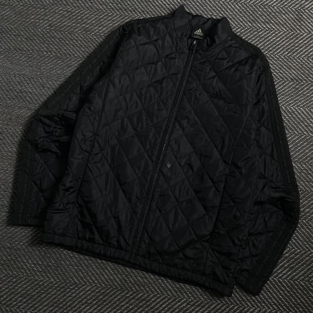 00s 아디다스 경량 퀼팅 점퍼 자켓 블랙 y 4767