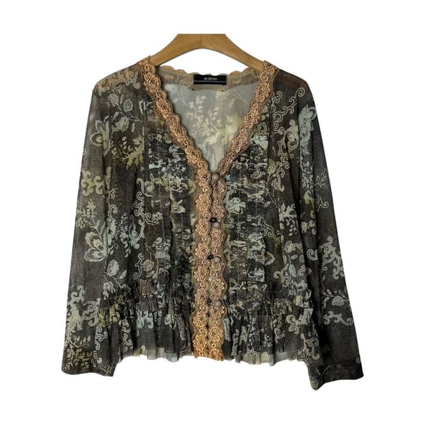 [JPN] 빈티지 재팬 오리엔탈 시스루 가디건