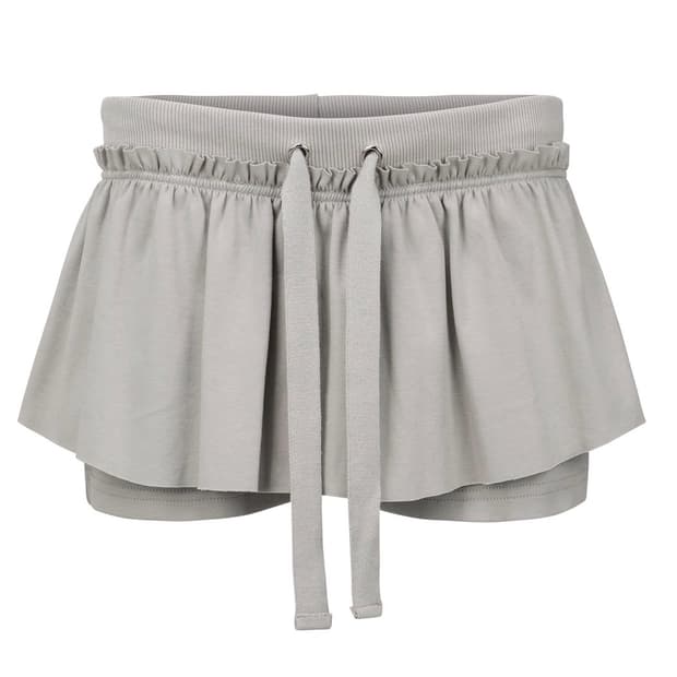 Nache 나체 Ruffle short pants light gray