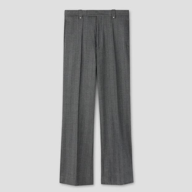 CARNABY FLARED WOOL TROUSERS GLEN CHECK