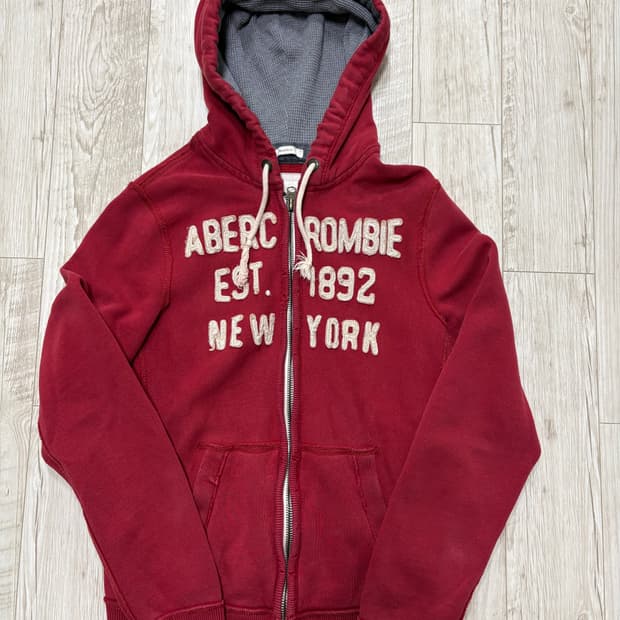 아베크롬비 후드집업 양홍원 레드 m