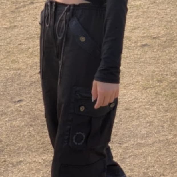 마뗑킴 셔링카고 팬츠 S