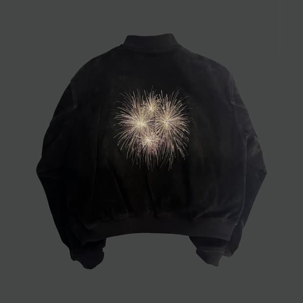 언더마이카 파이어워크 불꽃 스웨이드 자켓 2사이즈