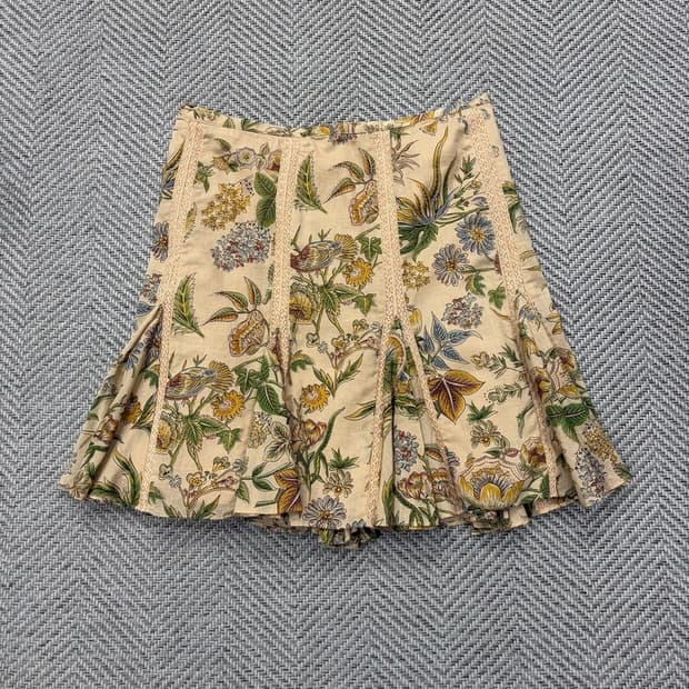 폴로진스 플라워 패턴 스커트 v2573