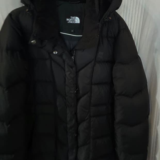 노스페이스 거위털 롱패딩 