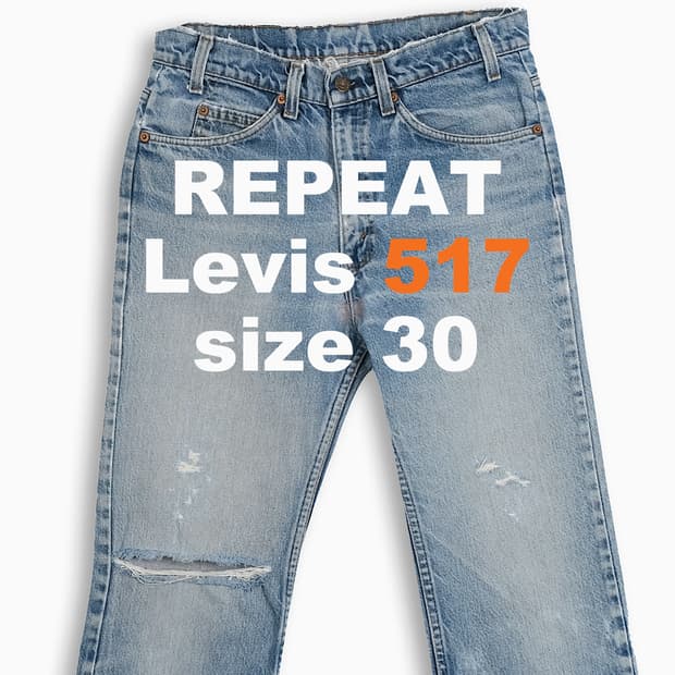 리바이스 517 오렌지탭 연청 80s USA 30인치 OR5173276