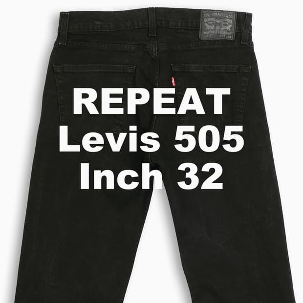 빈티지 리바이스 505 흑청 블랙진 32 인치 LV5053326