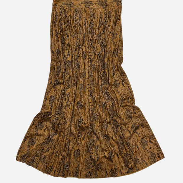 python pleats long skirt