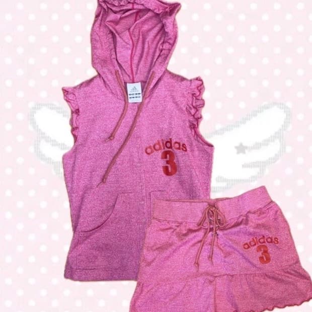 아디다스 레이스 프릴 셋업