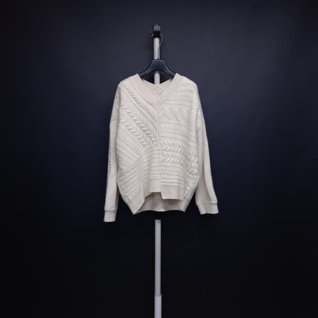 시스템 춘추동 아이보리 모 니트 풀오버 F 33-77