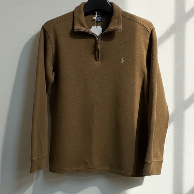 폴로 랄프로렌 코튼 하프 집업 니트