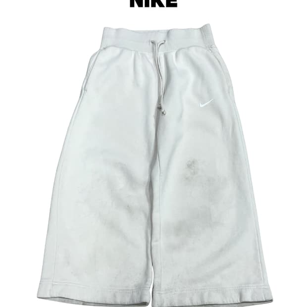 (S) 나이키 우먼스 피닉스 플리스 하이웨이스트 크롭 팬츠 아이보리