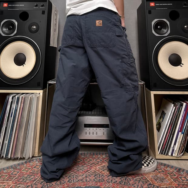 칼하트 가죽탭 카펜터팬츠