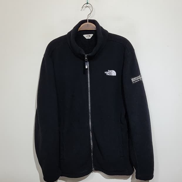 (L) 노스페이스 플리스 점퍼 블랙 안감털 후리스 자켓 
