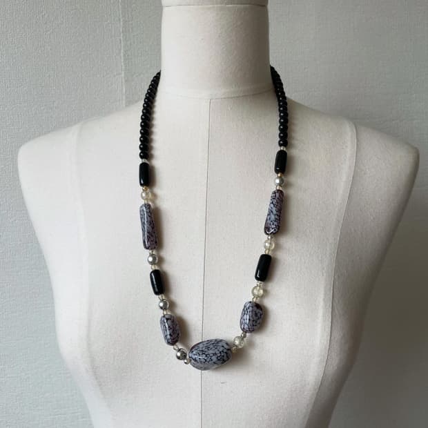 Oriental Natural Purple Stone Necklace
