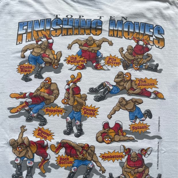 90s Oneita Big Johnson Wrestling T-shirt