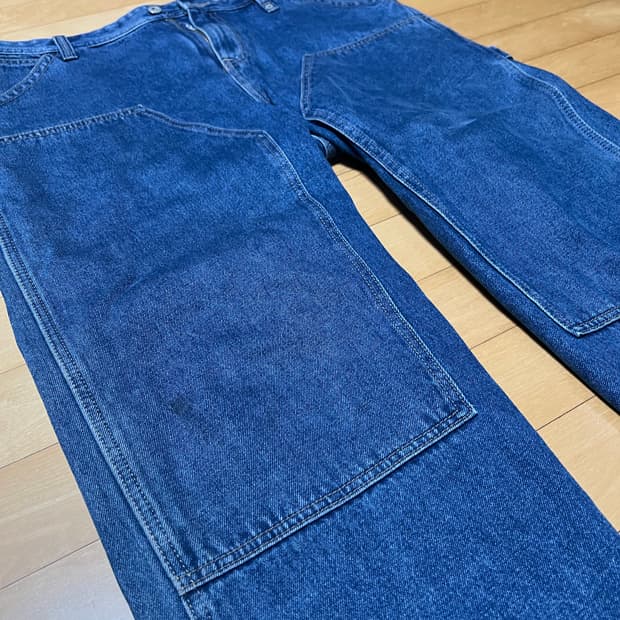 Plac x oam 콜라보 더블니 데님팬트 35